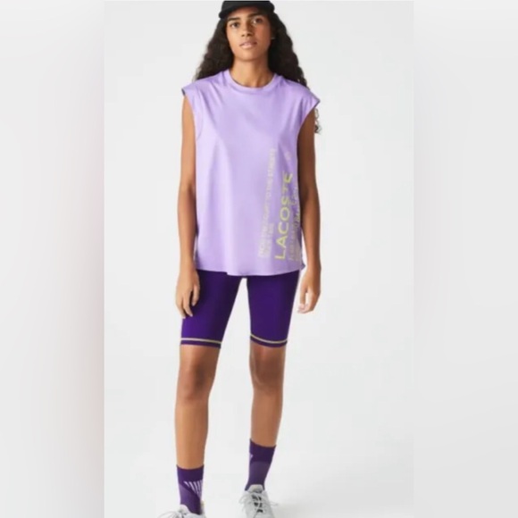 LACOSTE WOMEN’S SPORT LOOSE FIT BRANDED COORDINATE T-SHIRT - Picture 6 of 9